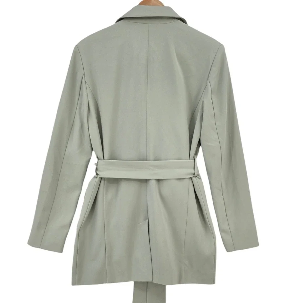 7 For All Mankind Womens S Light Green Belted Blazer Jacket‎ - Picture 5 of 15